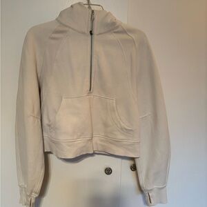Lululemon Athletica Cream Half-Zip Hoodie